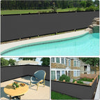 UPGRADE Privacy Fence Screen 4'x41' Dark Grey Outdoor 90% Visibility Blockage 170 GSM Mesh Shade Cover Panels for Backyard,Balcony,Home Decoration with Zip Ties,Customized Avaliable