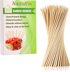 1000 PCS Bamboo Skewers, 6 Inch Food Sticks for Appetizers Fruit Kebabs | Natural Mini Wooden Skewers for Barbecue Grilling Burger Sausage, Cocktail Picks for Drinks, Long Toothpicks Tooth Picks