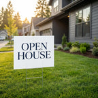 large blank yard signs with 18 x 24", front angle view
