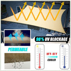 Amgo 18' x 18' x 18' Grey Triangle Sun Shade Sail UPF50+ Canopy Awning AGSLT, 95% UV Blockage, Water & Air Permeable, 200GSM Heavy Duty Commercial and Residential (We Make Custom Sizes)