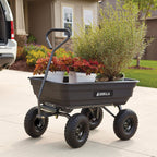 gorilla carts poly dump cart, 600 lb. capacity on a desk or shelf
