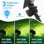 VOLISUN Solar Spotlight Outdoor, IP67 Waterproof Solar Landscape Spot Lights，Uplights for Yard Garden Pathway - 4 Pack (Cool White) 27 LED 3 Lighting Modes
