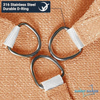 SUNNY GUARD Custom Size 7'x8' Peach Fuzz Sun Shade Sail Rectangle UV Block Shade for Backyard Yard Patio Deck Garden(Customized)