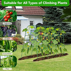 Cucumber Trellis for Raised Bed, U-Shape Garden Trellis for Climbing Plants Outdoor, Metal Arch Vegetables Trellis, Plant Support for Grape Vine Beans Squash Peas Flower
