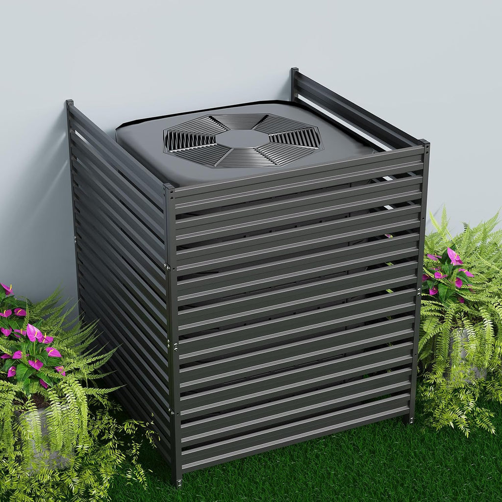 3 panels metal air conditioner fence, 42" h, main product view