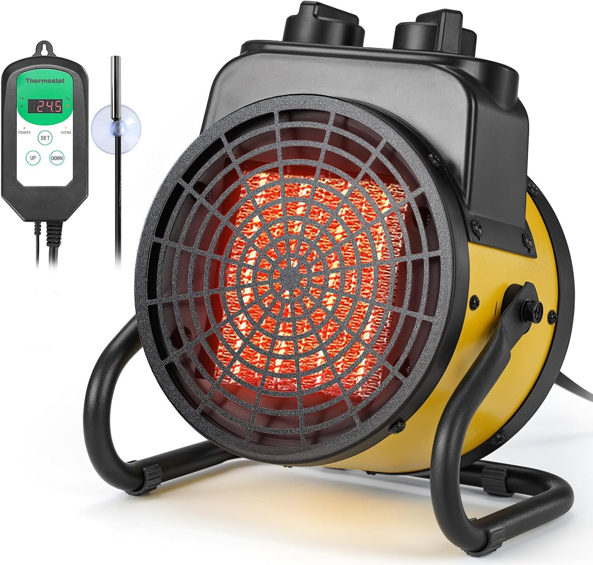 air choice greenhouse heater with digital thermostat, 1500w, main product view