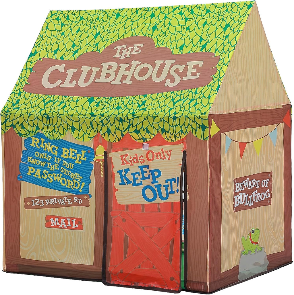 swehouse play tent indoor clubhouse boy girl playhouse, front angle view