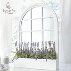 Butterfly Craze Lavender Flower Stems - Lifelike Outdoor Artificial Plants - DIY Crafts & Floral Picks - Planter Filler & Window Flower Box - Pack of 8, 14.5"-16.5" Violet & Green