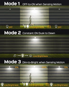 SUPERDANNY Solar Motion Sensor Outdoor Flood Lights with 113 Bright LEDs, Dusk to Dawn Outside Flood Lights with 16ft Cable IP65 Waterproof, Security Light for Garden Barn Porch 1 Pack