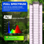 Barrina 4FT T8 Plant Grow Light, 42W Full Spectrum LED Growing Lamp, 6 Pack | 252W(6x42W), V-Shaped Reflector, On/Off Switch, Linkable LED Grow Light for Indoor Plants, Greenhouse, Shelf, Pinkish White