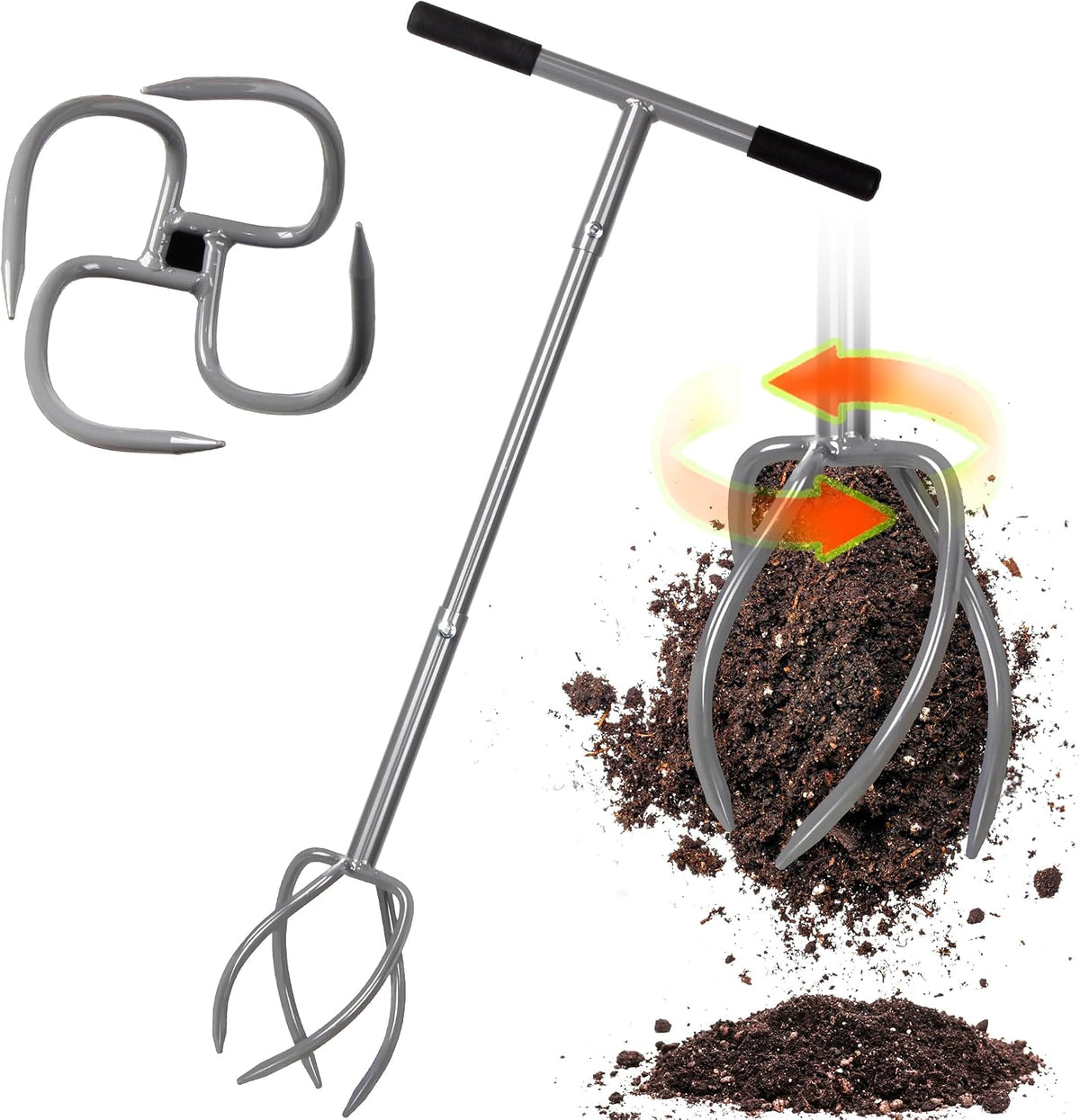 walensee twist tiller with large steel claw for, main product view