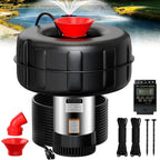SYY Pond Fountain Aerator, 1HP 15000 GPH 110V Stainless Steel Floating Fountain Pump with Timer, 100FT Power Cord & 2×100FT Rope, Energy Efficient for Water Circulation & Oxygenation in Large Ponds