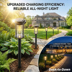 DERAYSION Solar Lights Outdoor, 8 Pack Upgraded Solar Pathway Lights, LED Solar Garden Lights, Waterproof Outdoor Solar Lights for Path, Driveway, Walkway Yard Decor - Warm White