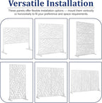 Outdoor Privacy Screen,72" H×47" W Metal Privacy Screen, Freestanding Privacy Fence Panels for Patio