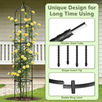 Obelisk Trellis for Garden Plants Climbing: 6ft Rustproof Metal Pipe with Plastic Coated - Potted Plant Climber Support for Outdoor Indoor Grape Vines Vegetable Fruits Flowers (2PC)