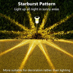 DenicMic Solar Lights Outdoor 15 Pack Waterproof 3000K Warm White LED Stainless Steel Stake Outside Lights for Yard Pathway Garden Driveway Walkway Landscape Path Lighting
