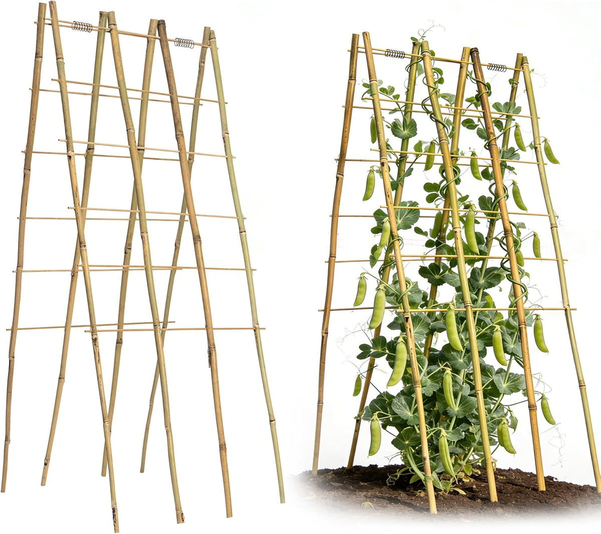 47''x18'' bamboo trellis for climbing plants outdoor, oltara, main product view