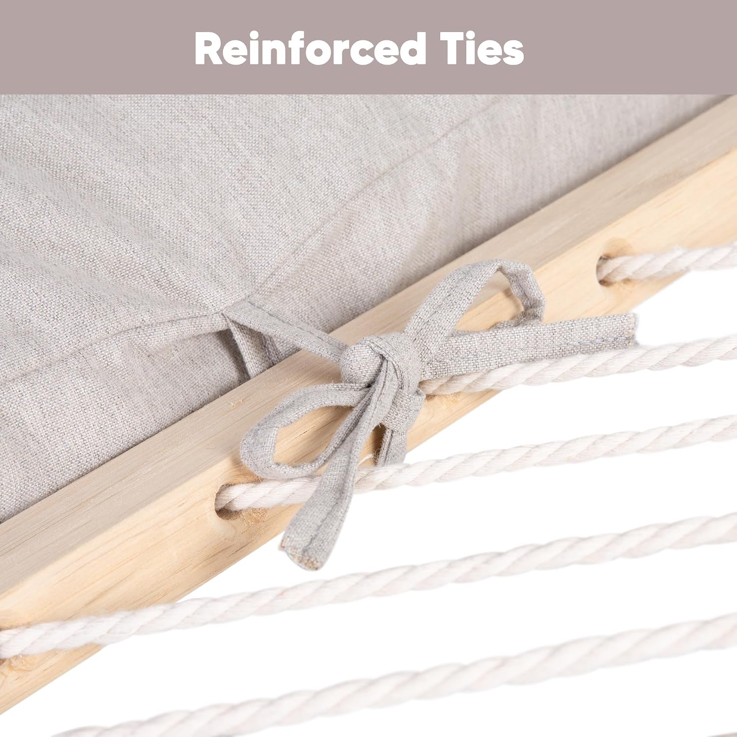 SUNCREAT Detachable Extra Large Outdoor Hammock Pillow with Ties, Coffee