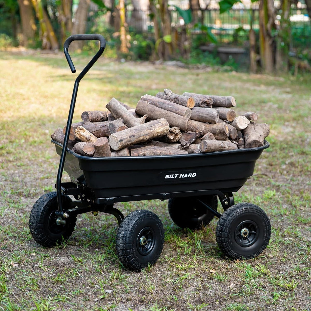 bilt hard poly garden dump cart 600 lbs, view 9