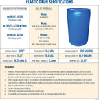 Augason Farms lon Water Storage Barrel - BPA-Free Plastic Barrel 55-Gallon