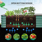 5×3×1.4FT Galvanized Raised Garden Bed Outdoor, Metal Raised Garden Bed Kit, Large Planter Raised Beds, 4 In1 Modular Raised Planter Box Outdoor,Raised Beds for Gardening for Vegetables Flowers Herbs