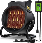 greenhouse heater with digital thermostat, 1500w grow tent, main product view