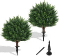 yangrass 23" set of 2 artificial cypress topiary, main product view