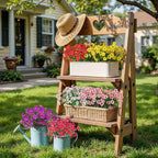Alupssuc 24 Bundles Artificial Flowers for Outdoors Decoration, UV Resistant Silk Faux Daisy Flora Spring Fake Plastic Plants Greenery for Outside Indoor Yard Home Porch Window Box Decor, Mix 6 Colors