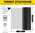 Hardware Cloth 1/2 inch 48 x 100 ft Heavy Duty Black Chicken Wire Fencing 19 Gauge Vinyl Coated Welded Wire Mesh Roll PVC Hardware Cloth Chicken Wire Fencing Garden Fence Tree Guard