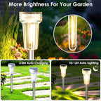 Mancra 12 Pack Solar Pathway Lights Outdoor, Waterproof Metal Solar Outdoor Lights Tungsten Bulb Landscape Lighting Garden Decor for Path Yard Lawn Walkway Driveway