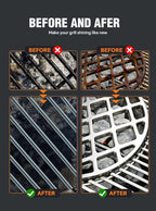 Bristle-Free Steam Grill Brush with 5 Replacement Pads – No Bristle Shedding. Unique Steel Fibers Pads Efficiently Deep Clean All Kinds of Grills. A Safe Outdoor Grill Cleaner. Gift for Men/Dad.