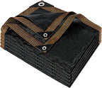 QLOFEI 4x16 FT Shade Cloth with Grommets, 90% Sun Shades Outdoor Patio Mesh Tarp, Easier to Hang Sun Protection Neting Cover -for Garden Greenhouse Pergola Lawn Kennel Chicken Coop