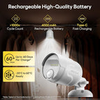 Rechargeable Battery Operated Motion Sensor Light,4000mAh Battery Powered Spotlight 600 Lumen Outdoor IP65 Waterproof for Porch,Yard,Wall,Garden