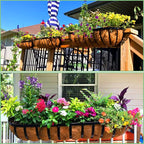 Coco Liners for Planters - 4 Pack 36 Inch Trough Coconut Liners for Planters, Window Box Coco Liners, 100% Natural Coconut Fiber Liners for Wall Hanging Basket, Window Box, Fence Baskets