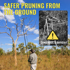 14.5FT Pole Saw for Tree Trimming, 2-In-1 Manual Tree Pruner with Saw, Extendable Long Handle Pole Tree Trimmer, High Reach Limbs Branch Cutter and Pruning Shears for Yard Garden Palm Shrubs