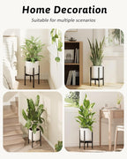 Adjustable Plant Stand Indoor, Bamboo Plant Stand Fits 8 9 10 11 12 Inches, Small Corner Planter Holder for Indoor Plants, Single Floor Plant Stands for Living Room Balcony, Inky