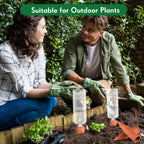 6 Sets Plant Watering Devices 6 Pcs Self Watering Spikes 6 Pcs 25 oz Plastic Bottles Slow Release Automatic Waterer Empty Liquor Bottles Terracotta Spikes for Vacation Plant (Ceramic Color)