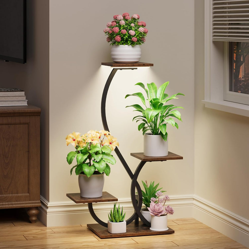 bacekoll plant stand with grow lights 4 tier, main product view