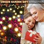 Solar Garden Lights Outdoor,2 Pack 16LED Waterproof Solar Powered Lights for Yard Pathway Patio, Swaying Lawn Decor as Gardening Gifts for Women Holiday