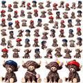 Weysat 40 Pcs Mini Highland Cow Figurines, Tiny Resin Farm Animals for DIY | Cute Miniature Highland Cow Statues, Small Cows to Hide, Garden Accessories Decor, Micro Craft, for DIY Outdoor Landscape
