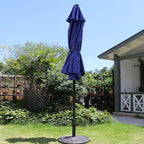 Sunnyglade 9' Patio Umbrella Outdoor Table Umbrella with 8 Sturdy Ribs (Navy Blue)