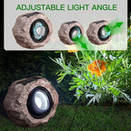 Timeflies Solar Rock Lights Outdoor, 2 Pack Super Bright Solar Spot Lights Outdoor IP65 Waterproof Solar Yard Lights, Auto On/Off Garden Decor for Outside Paths, Sidewalks, Yards, Landscapes, Patios