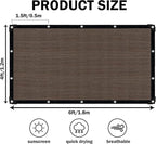 Mocha Sun Shade Cloth,Pergola Shade Cover with Reinforced Grommets,90% Shade Fabric Fence Privacy Screen Balcony,Pergola Shade Cover Canopy Garden Carport Porch Deck Patio Shade Cover,4x6FT