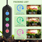40W Ultra-Thin Panel Full Spectrum Grow Lights, 768 LEDs Growing Light for Indoor Plants with Daisy Chain Function, Grow Lights for Seed Starting with 4/8/12/16/20H Auto On/Off Timer (4pcs)