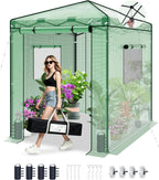 acepic 8x6 instant pop up greenhouses green/clear, main product view