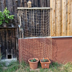 Jute Trellis Netting - Jute Netting for Garden, Heavy Duty Plant Support Netting for Climbing Plants, Cucumber, Vine, Fruits & Vegetables, Climbing Vining Plants (3.3 Ft X 16.4 Ft, 5.9 Inch Squares)