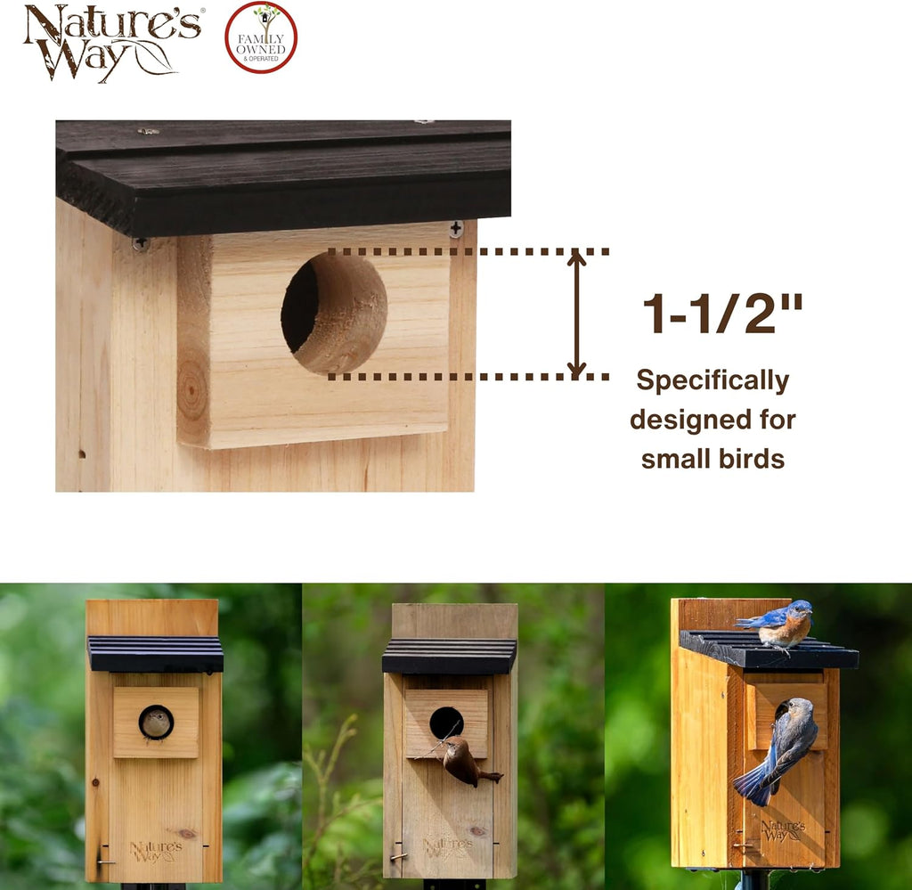 Nature's Way Bird Products CWH3 Cedar Bluebird Box House