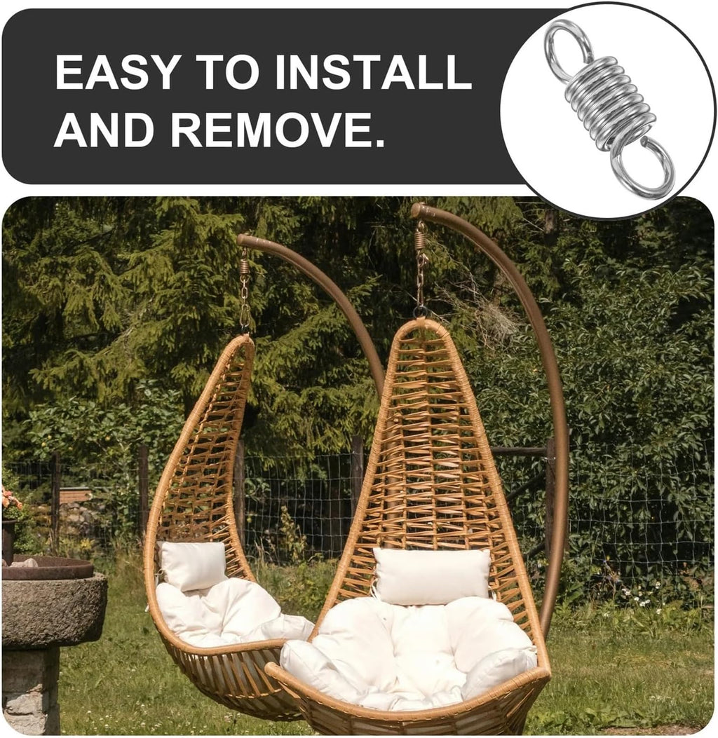 Hammock Chair Spring 2 Pcs Swing Fixing Spring Heavy Duty Metal Compression Hammock Chair Suspension Patio Replacement Springs