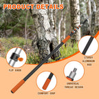 SISUPASSIE 26FT Reach Pole Saw for Tree Trimming, Telescoping Tree Pruner Extendable with 5-20FT Extension Pole, Manual Saw for Garden, Patios, Yard