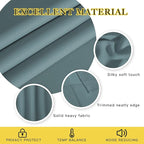 NICETOWN Blackout Greyish Blue Curtain for Living Room - Grommet Solid Thermal Insulated Sound Dampening Doorway Window Curtain Drape for Bedroom/Sliding Door (1 Panel, W46 x L80)